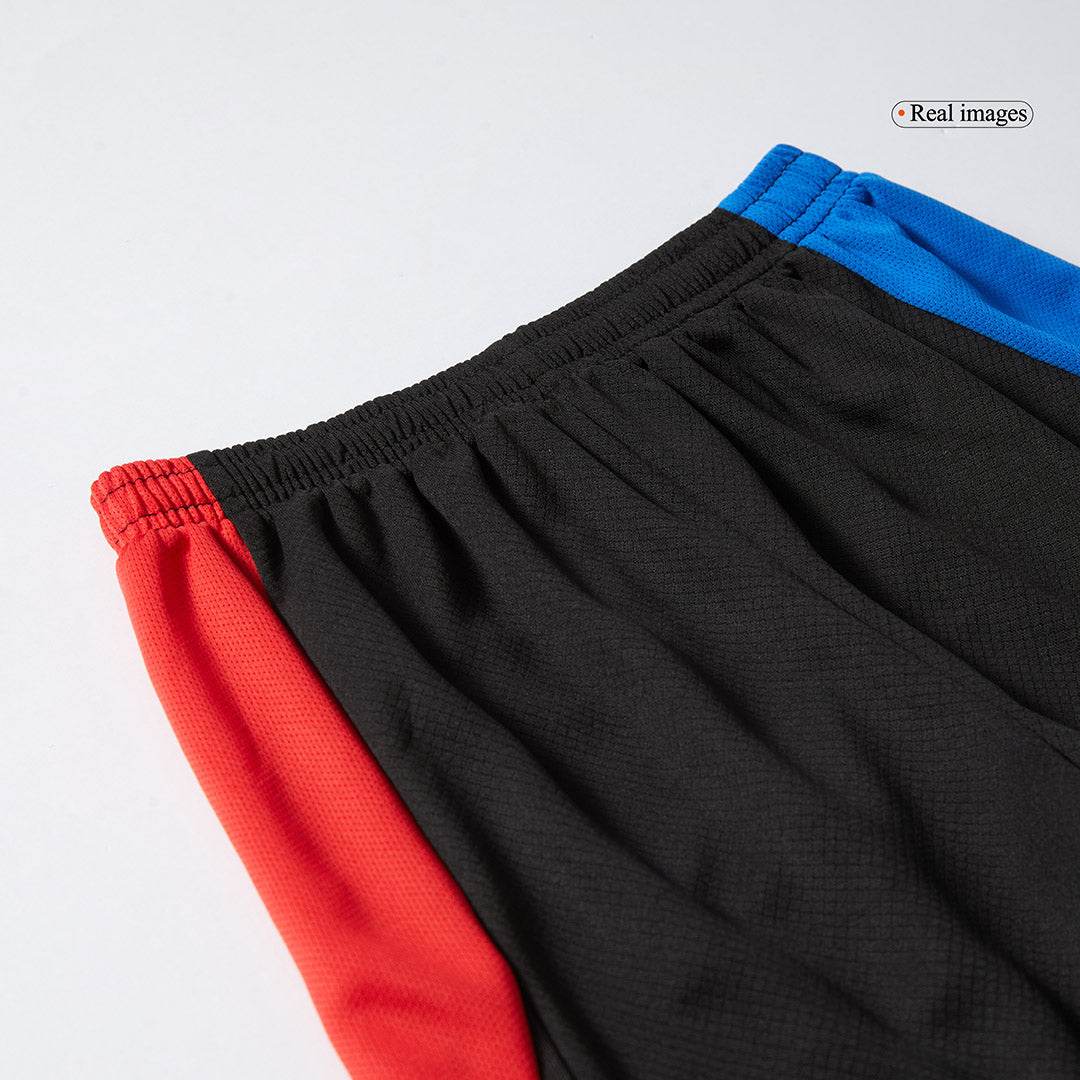 Zestaw Piłkarski Dla Dzieci Barcelona Away (Koszulka+Spodenki) 2024/25 - Spotify Logo without Text - Topowe Koszulki Pilkarskie Sklep Internetowy