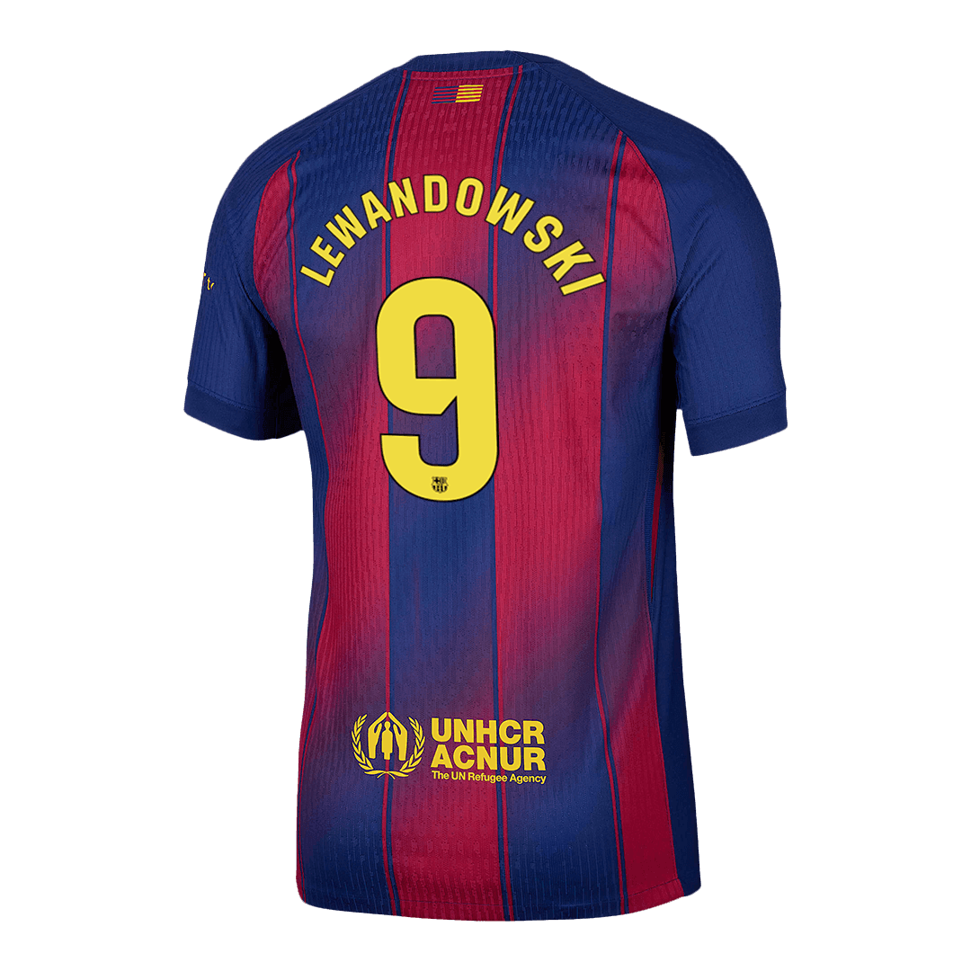 Męska Koszulka Domowa Barcelona LEWANDOWSKI #9 Wersja Piłkarska 2025/26 - Slim Fit - Topowe Koszulki Pilkarskie Sklep Internetowy