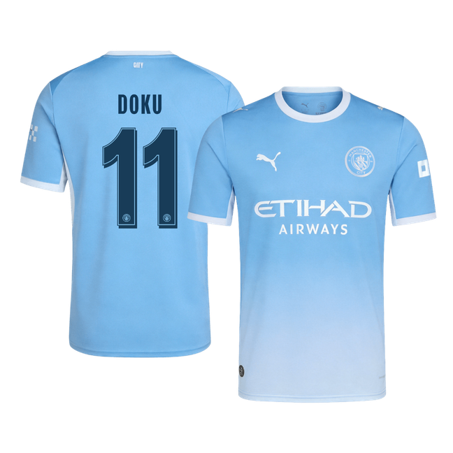 Męska koszulka Manchesteru City domowa DOKU #11 2026/27 - UCL