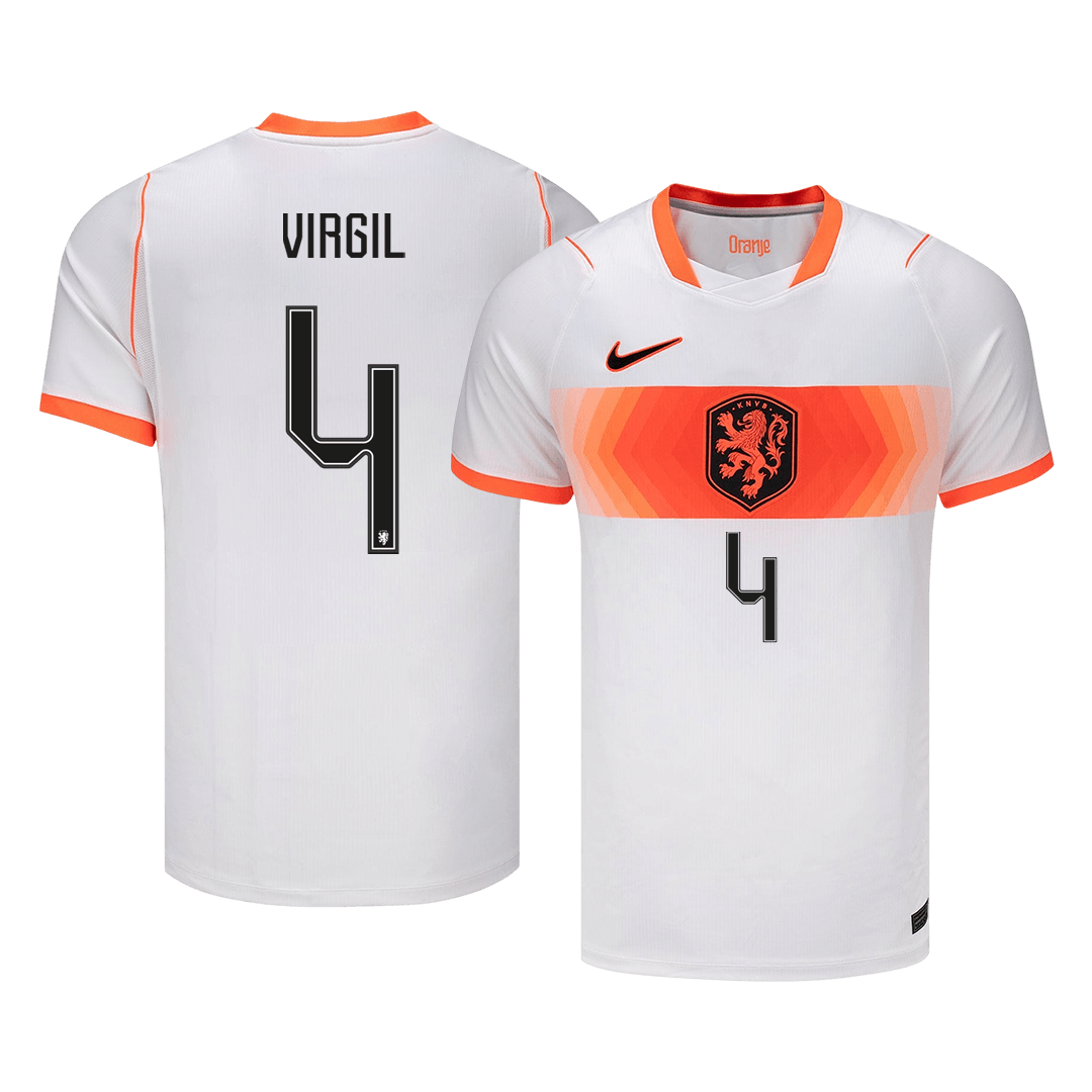 Męska koszulka Holandii wyjazdowa VIRGIL #4 - Mundial 2026