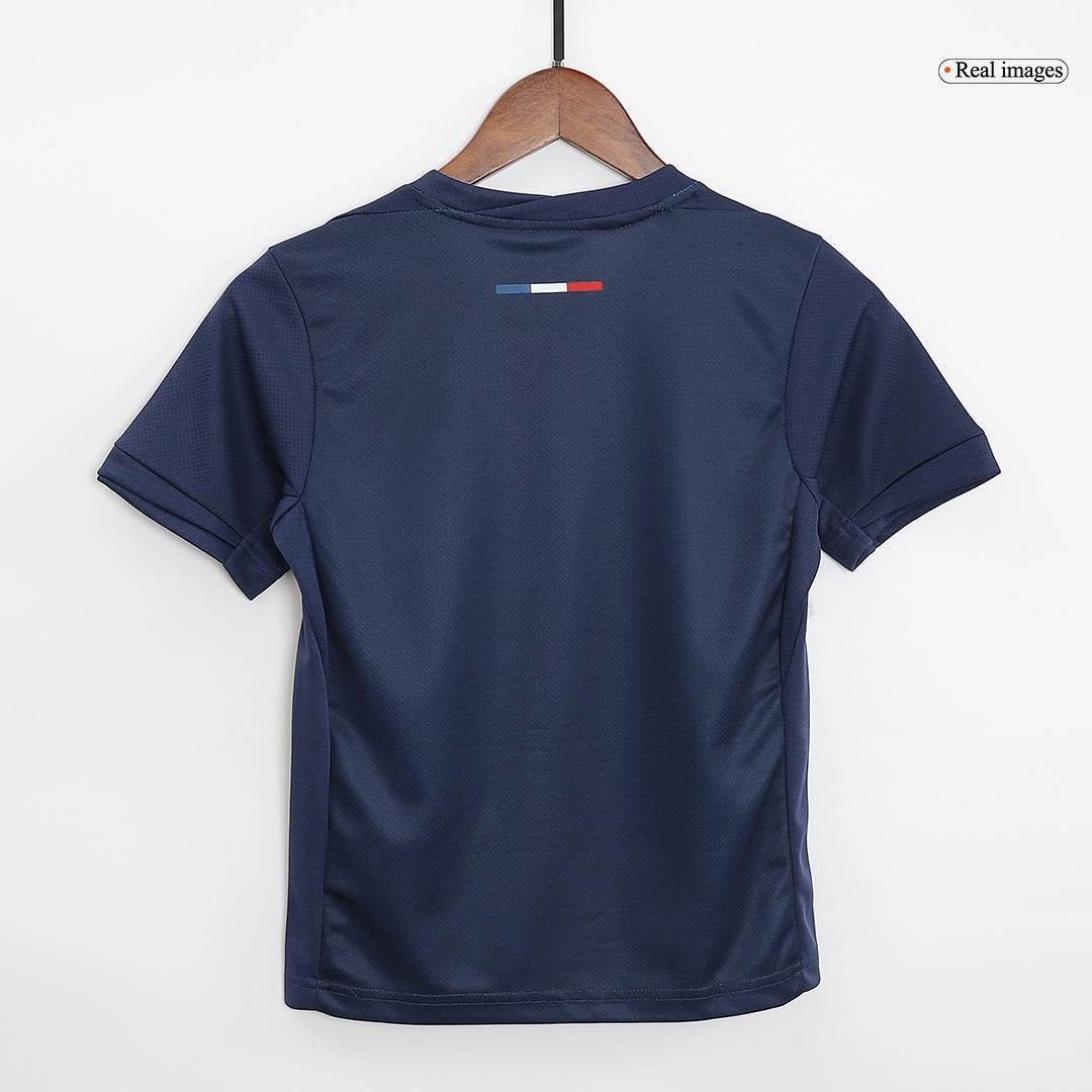 Dziecięcy domowy zestaw koszulek piłkarskich PSG (koszulka+spodenki) 2024/25 - Topowe Koszulki Pilkarskie Sklep Internetowy