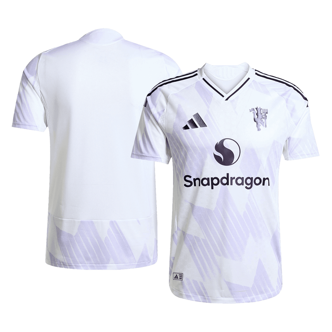 Męska Koszulka Wyjazdowa Manchester United Wersja Piłkarska 2025/26 - Slim Fit - Topowe Koszulki Pilkarskie Sklep Internetowy