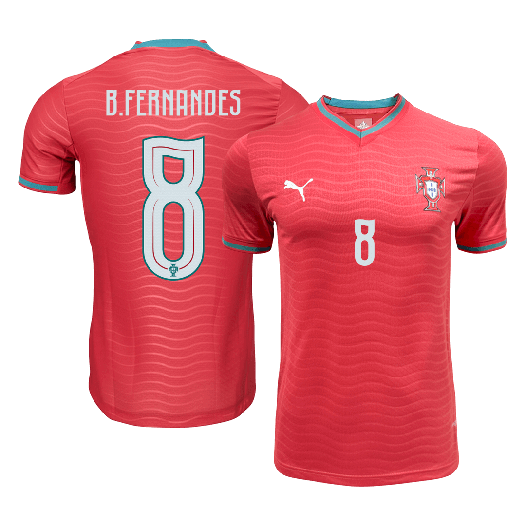 Męska Koszulka Domowa Portugal B.FERNANDES #8 Wersja Piłkarska World Cup 2026 - Slim Fit