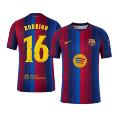 Męska koszulka Barcelony domowa RODRIGO #16 wersja zawodnicza 2026/27 - UCL