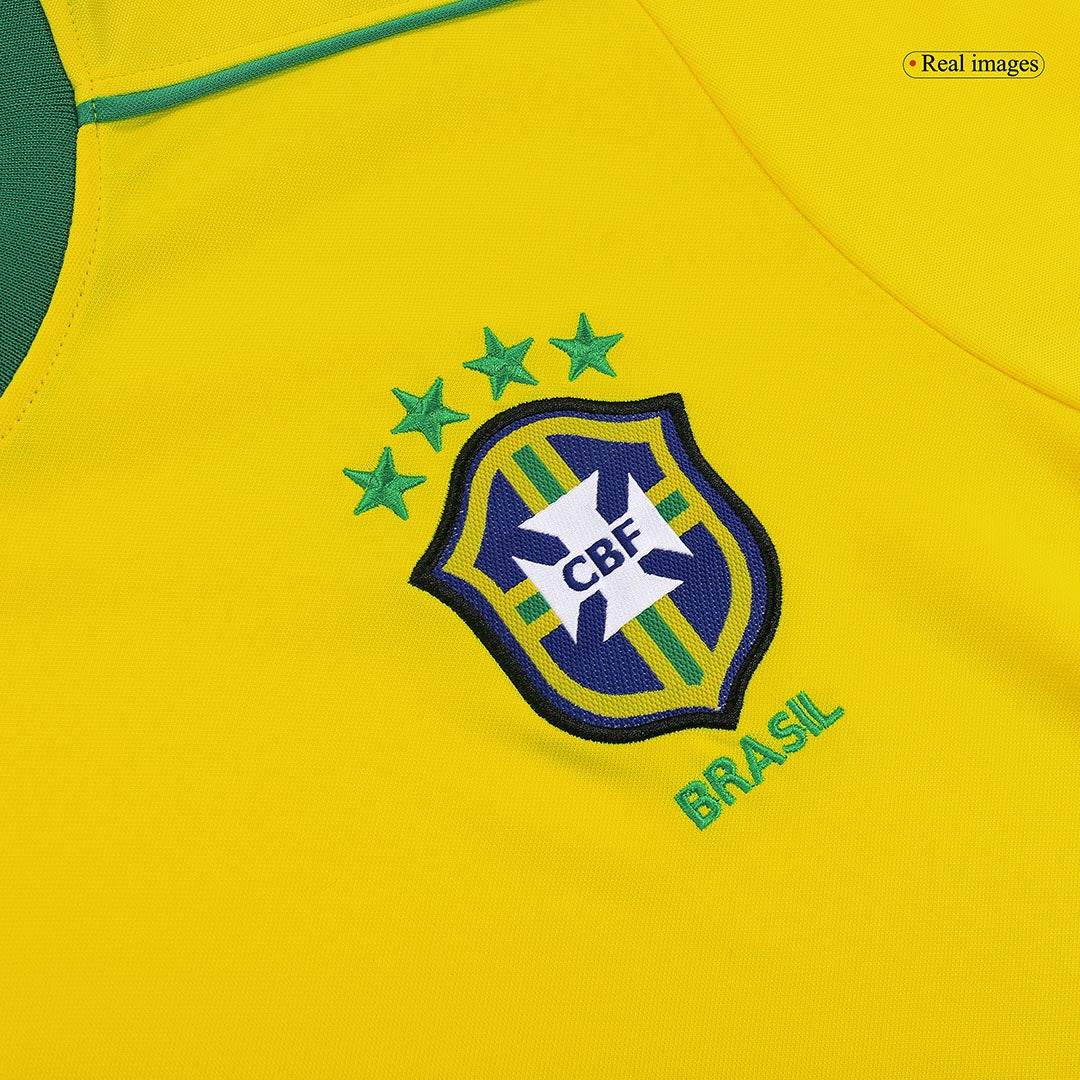 Męska Koszulka Retro Domowa Brazylia RONALDO #9 1998 - World Cup - Topowe Koszulki Pilkarskie Sklep Internetowy