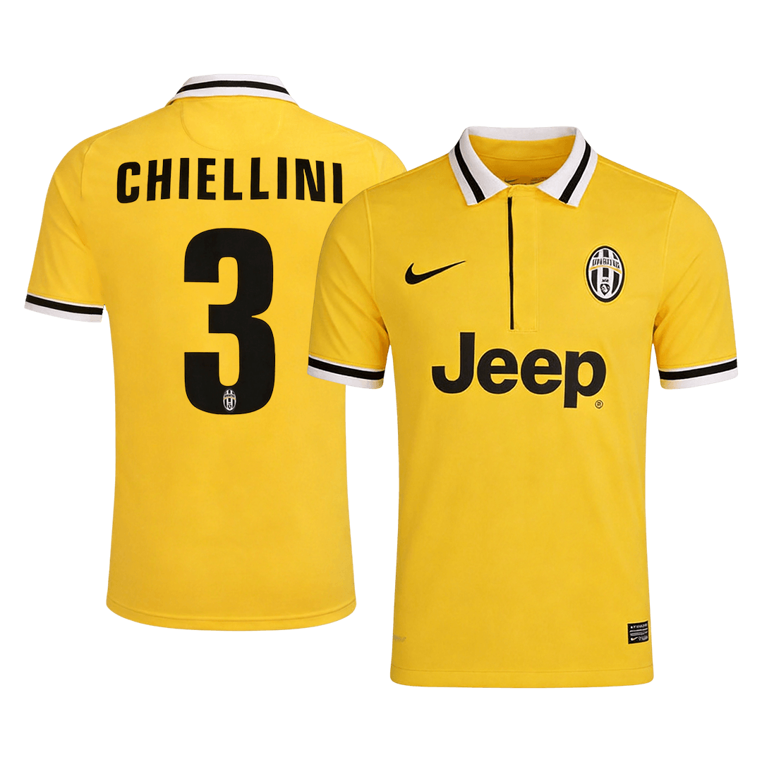 Męska Koszulka Retro Wyjazdowa Juventus CHIELLINI #3 2013/14