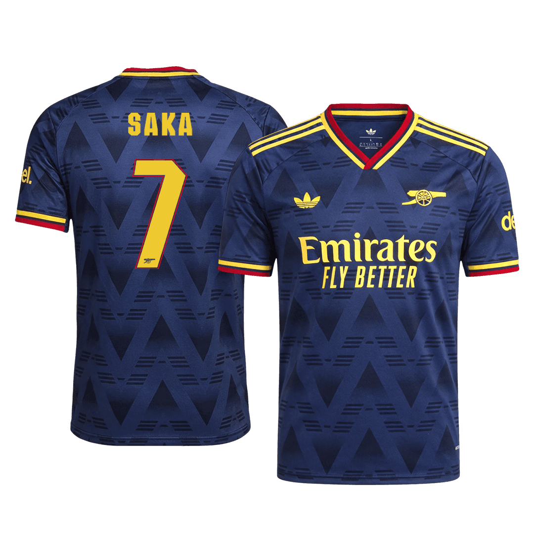 Męska koszulka Arsenalu wyjazdowa SAKA #7 wersja zawodnicza 2026/27 - UCL