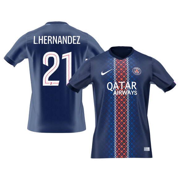 Męska Koszulka Domowa PSG L.HERNANDEZ #21 2025/26 [PREMIUM]