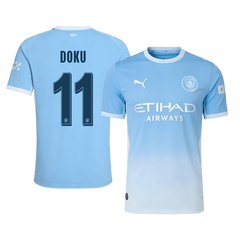 Męska koszulka Manchesteru City domowa DOKU #11 wersja zawodnicza 2026/27 - UCL