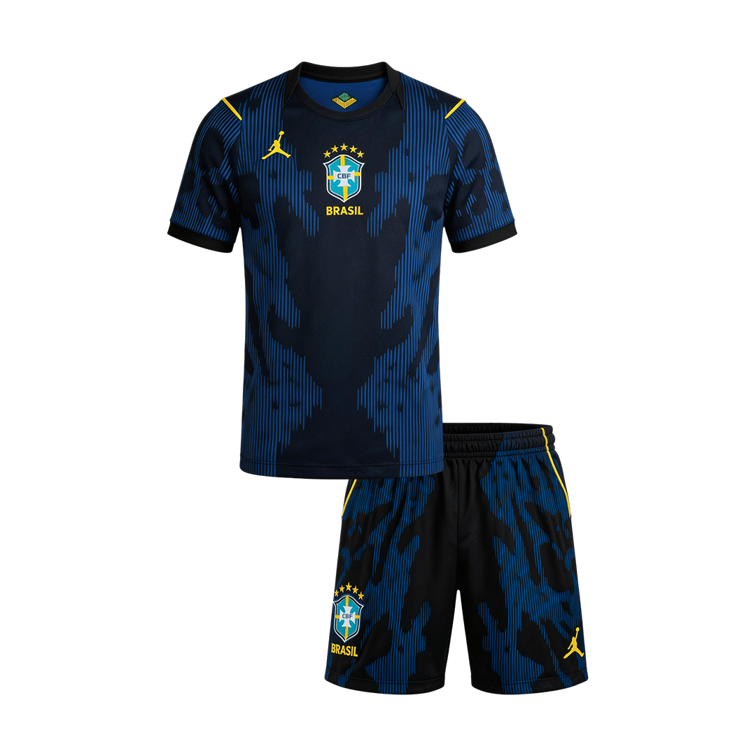 Dziecięcy Zestaw Wyjazdowa Brazil (Koszulka+Spodenki) World Cup 2026