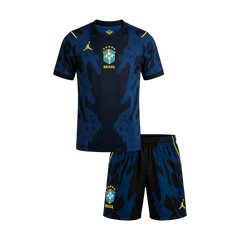 Dziecięcy Zestaw Wyjazdowa Brazil (Koszulka+Spodenki) World Cup 2026