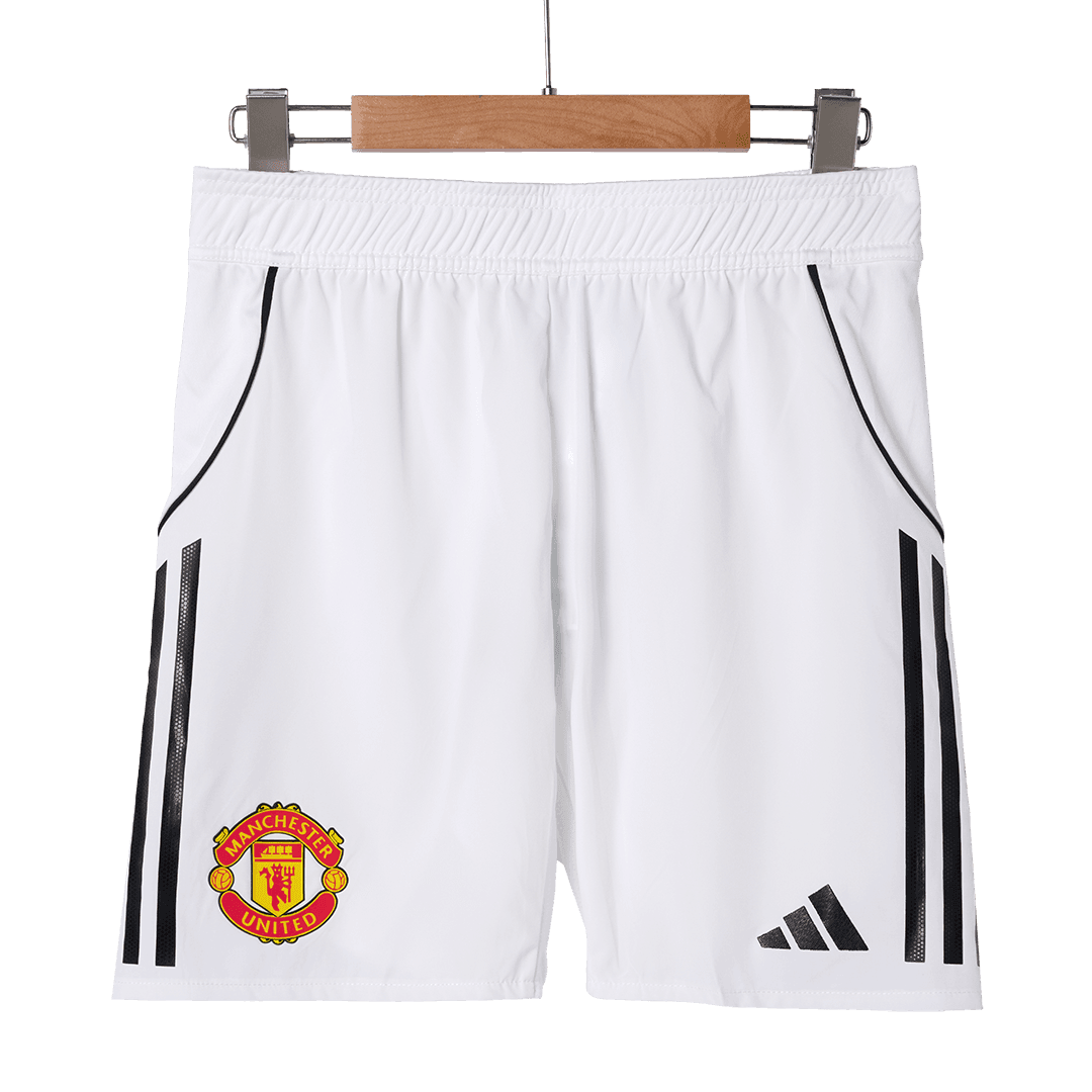 Męskie Spodenki Domowe Manchester United Wersja Piłkarska 25/26 - Topowe Koszulki Pilkarskie Sklep Internetowy