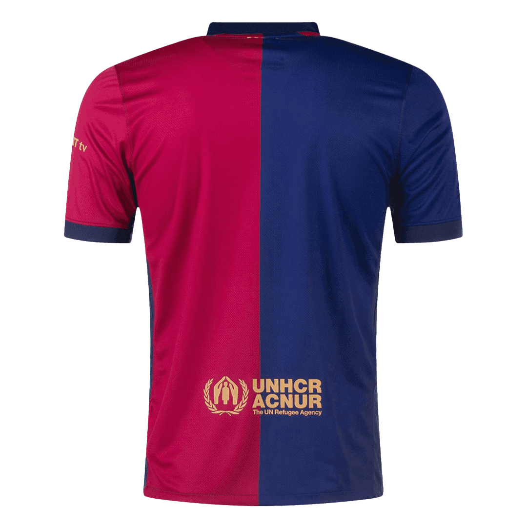 Męska koszulka piłkarska Barcelona Home 2024/25 - 125th Anniversary (Spotify Logo Without Text) - Topowe Koszulki Pilkarskie Sklep Internetowy