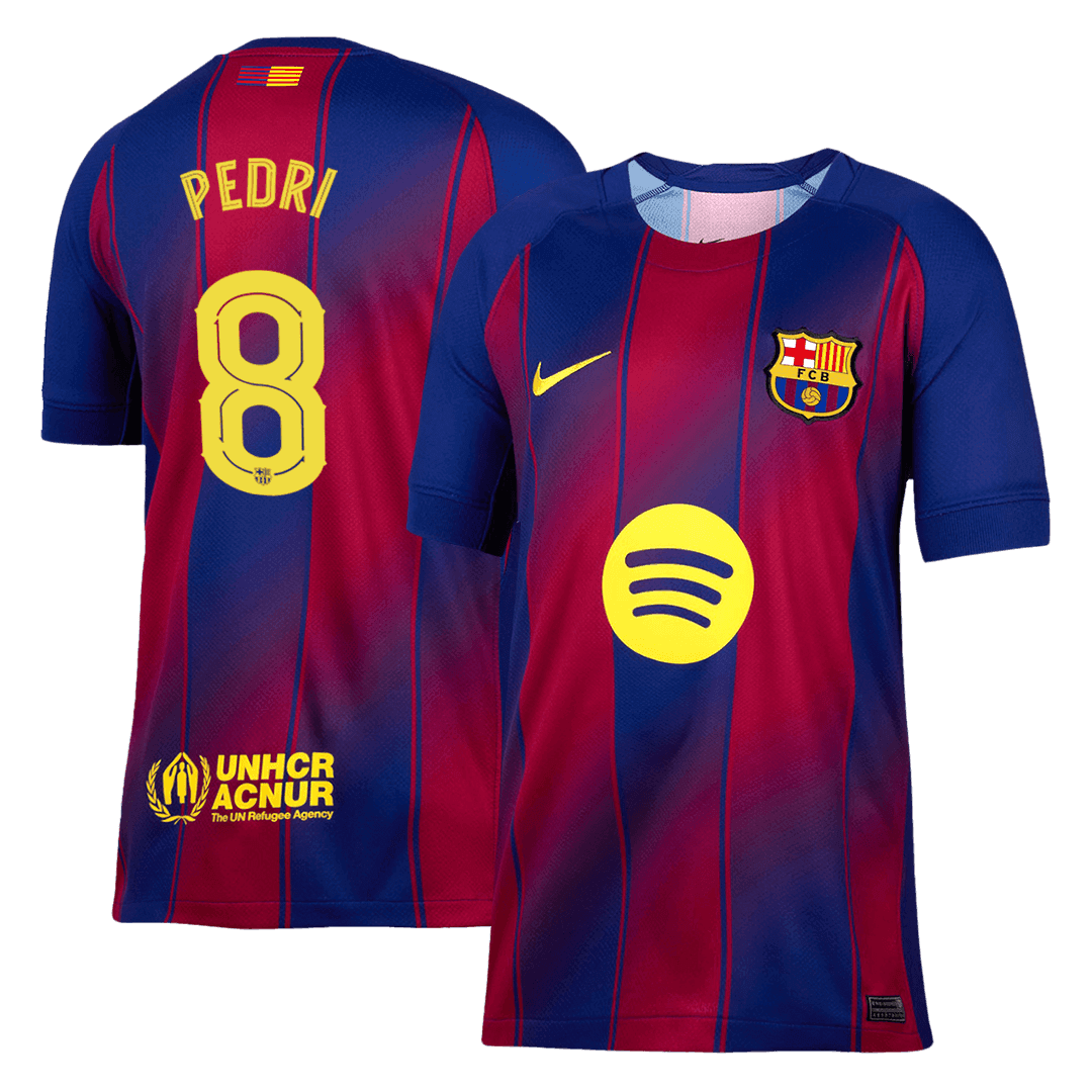 Męska Koszulka Domowa Barcelona PEDRI #8 2025/26 - UCL - Topowe Koszulki Pilkarskie Sklep Internetowy