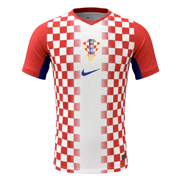 Męska Koszulka Domowa Croatia Wersja Piłkarska World Cup 2026 - Slim Fit