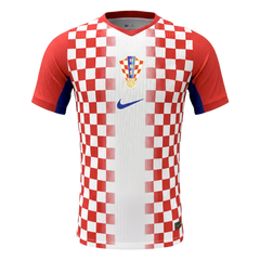 Męska Koszulka Domowa Croatia Wersja Piłkarska World Cup 2026 - Slim Fit