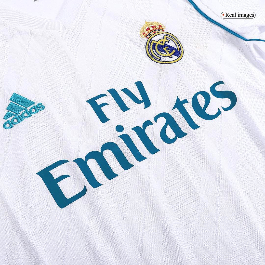 Męska Koszulka Retro Domowa Real Madrid 2017/18 - Topowe Koszulki Pilkarskie Sklep Internetowy
