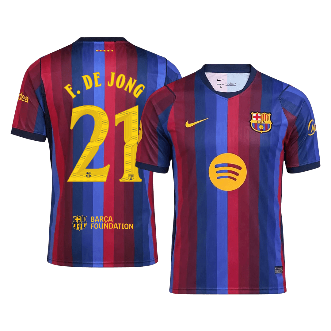Męska koszulka Barcelony domowa F. DE JONG #21 2026/27 - UCL