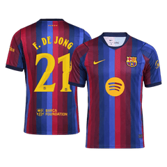 Męska koszulka Barcelony domowa F. DE JONG #21 2026/27 - UCL