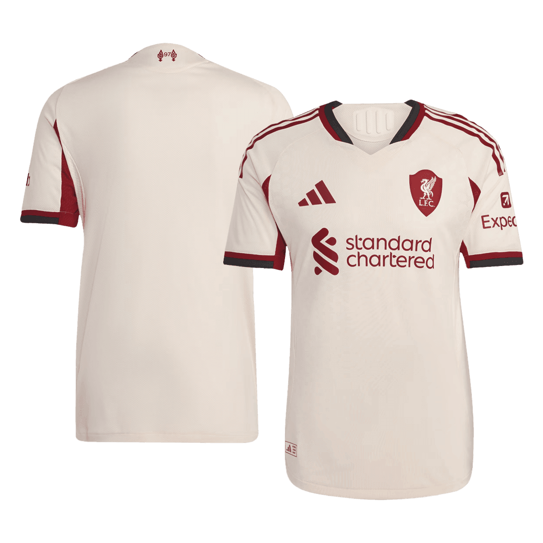 Męska Koszulka Wyjazdowa Liverpool Wersja Piłkarska 25/26 - Slim Fit - Topowe Koszulki Pilkarskie Sklep Internetowy