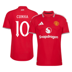 Męska domowa koszulka Manchesteru United 2026/27 – CUNHA #10 (wersja zawodnicza, UCL)