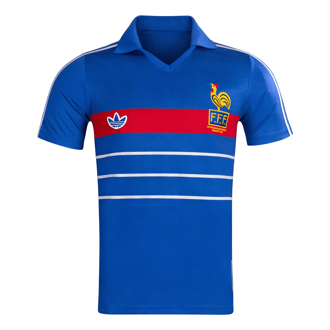 Męska Koszulka Retro Domowa France 1984