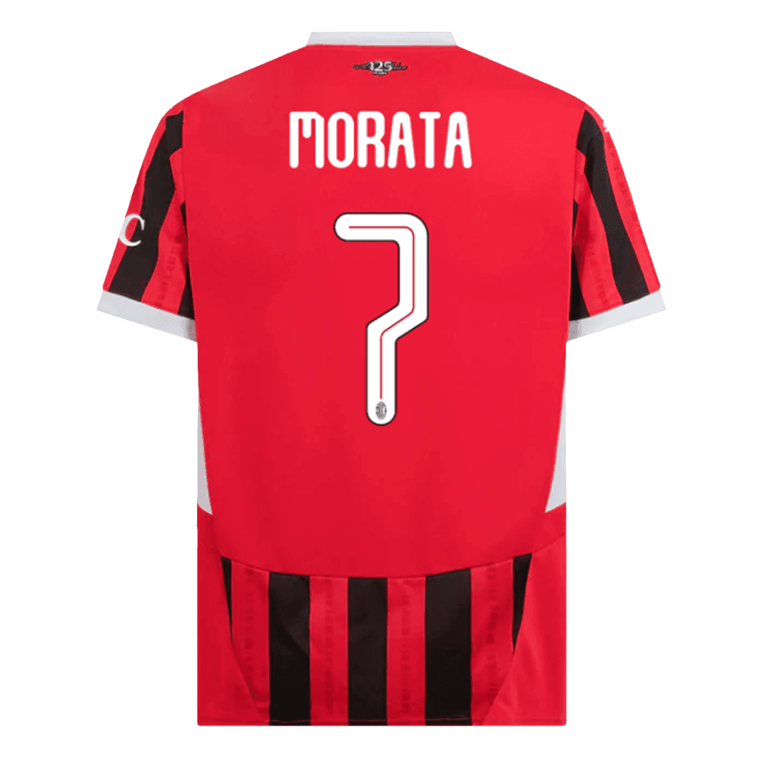 MORATA #7 Męska koszulka domowa AC Milan 2024/25 - UCL - Topowe Koszulki Pilkarskie Sklep Internetowy
