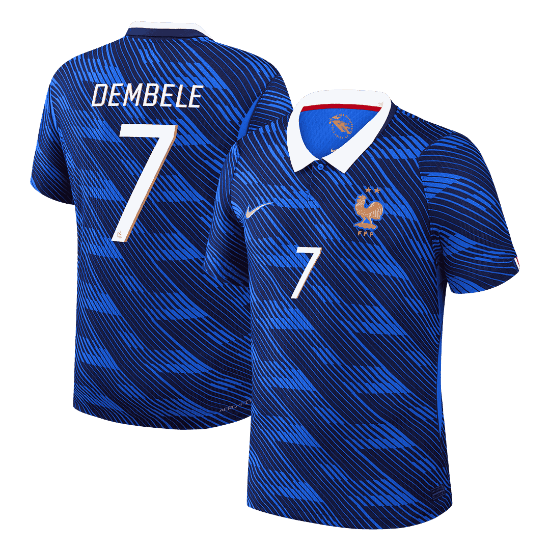 Męska Koszulka Domowa France DEMBELE #7 Wersja Piłkarska - Mundial 2026 - Slim Fit
