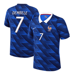 Męska Koszulka Domowa France DEMBELE #7 Wersja Piłkarska - Mundial 2026 - Slim Fit