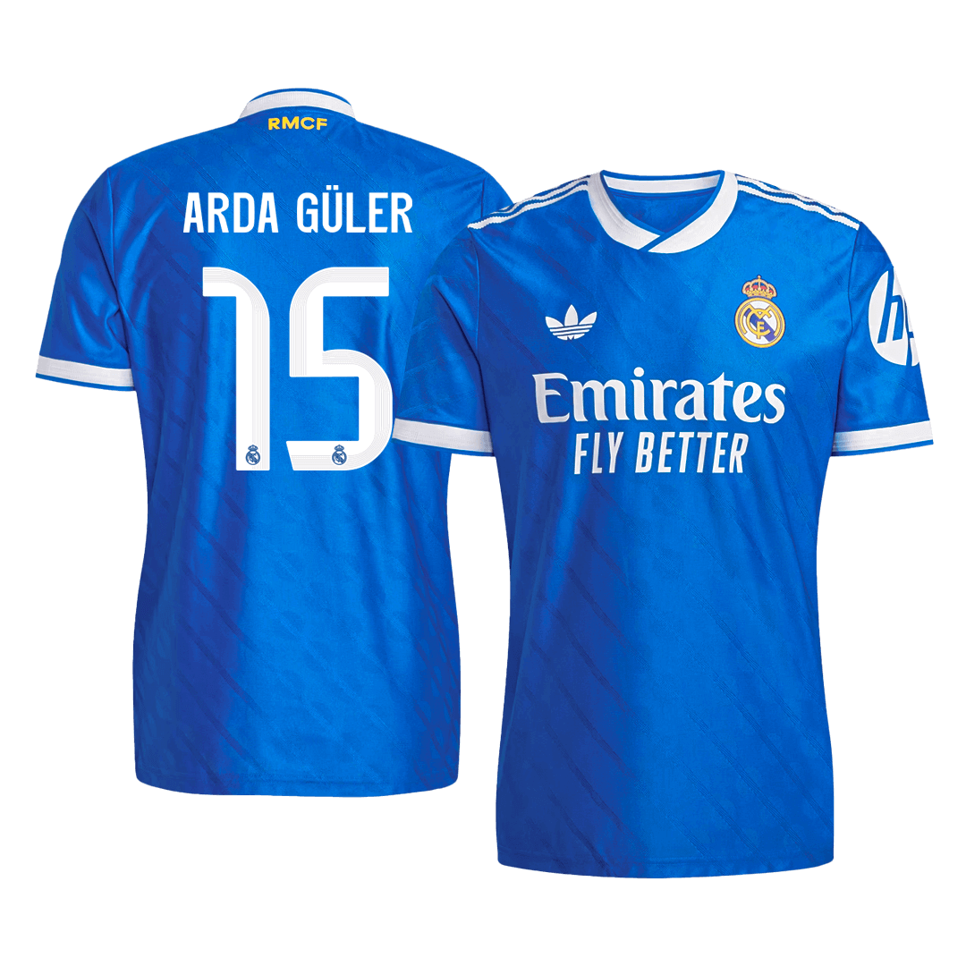 Męska Koszulka Trzecia Wyjazdowa Real Madrid ARDA GÜLER #15 Wersja Piłkarska 2025/26 - Slim Fit