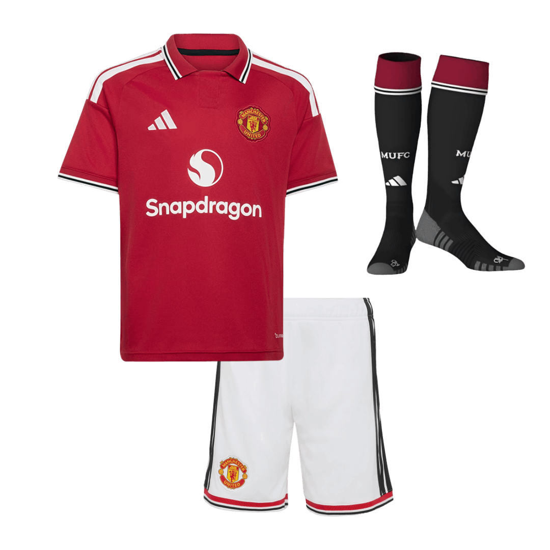 Komplet dziecięcy Manchesteru United domowy 2026/27 [Premium]