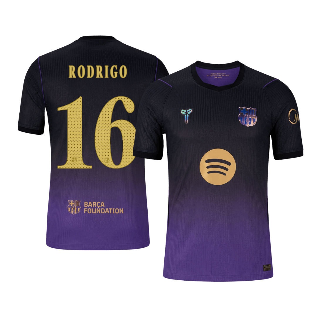 Męska koszulka Barcelony wyjazdowa RODRIGO #16 wersja zawodnicza 2026/27 - UCL