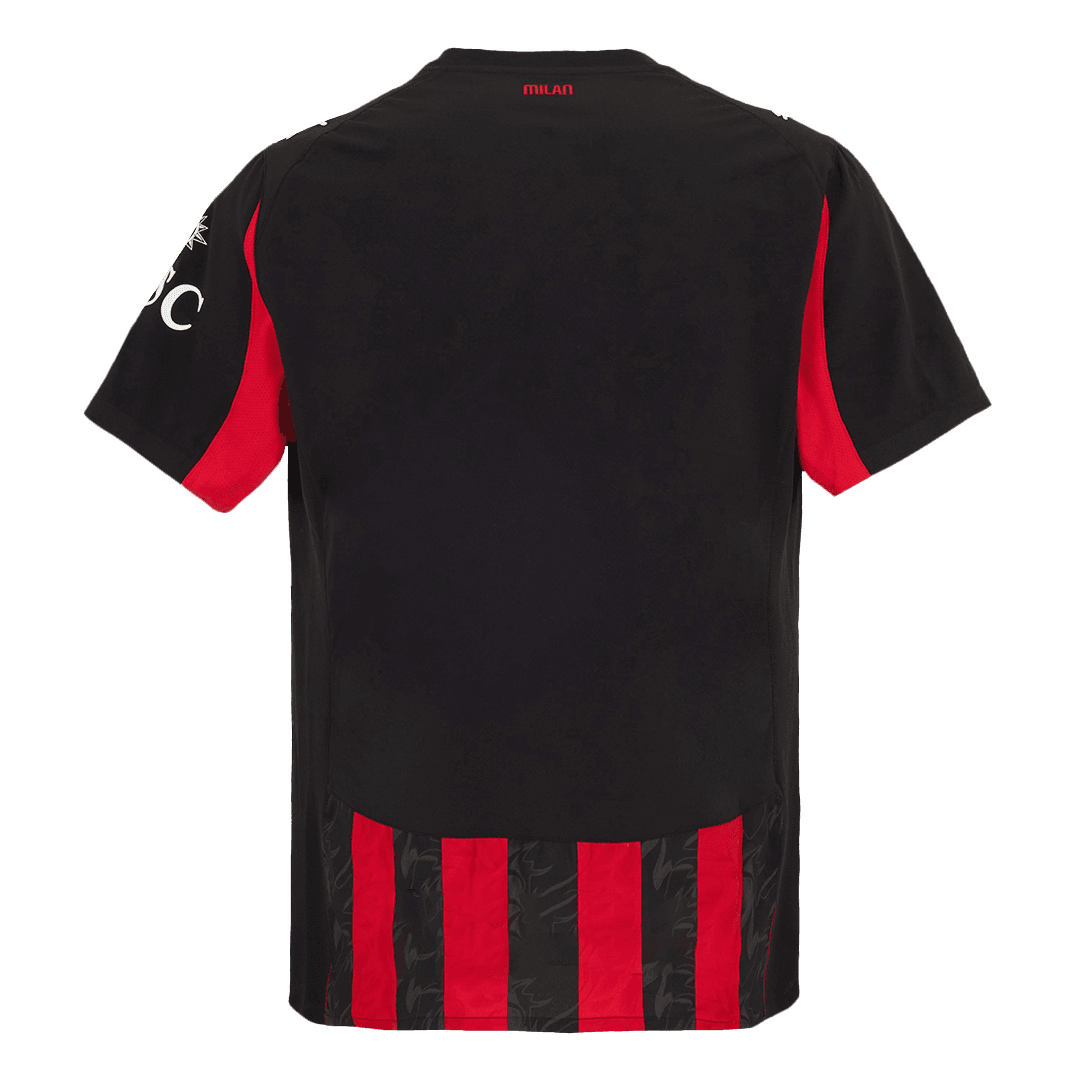 Męska Koszulka Domowa AC Milan Wersja Piłkarska 2025/26 - Slim Fit - Topowe Koszulki Pilkarskie Sklep Internetowy