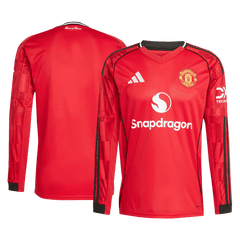 Męska Koszulka Domowa Manchester United Długi Rękaw 2025/26 - Topowe Koszulki Pilkarskie Sklep Internetowy