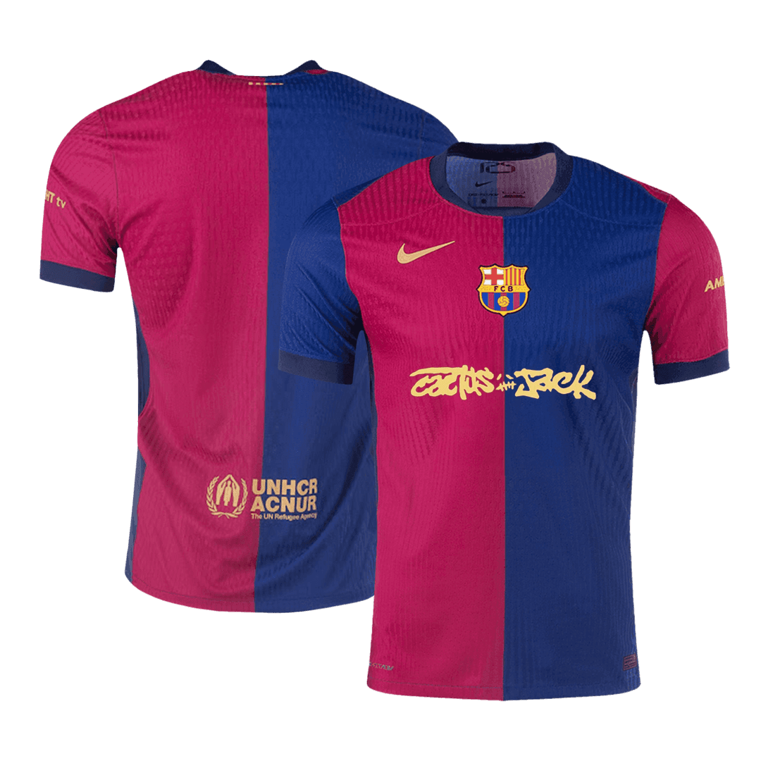 Męska Koszulka Domowa FC Barcelona X Travis Scott Wersja Piłkarska 2024/25 - Slim Fit - Topowe Koszulki Pilkarskie Sklep Internetowy