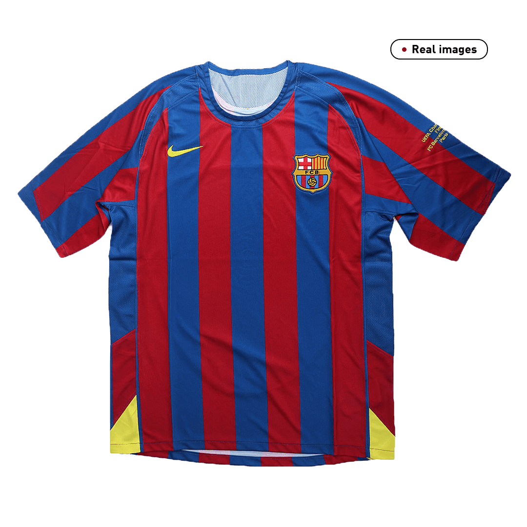 Koszulka Retro Domowa Barcelona 2005/06 - UCL - Topowe Koszulki Pilkarskie Sklep Internetowy