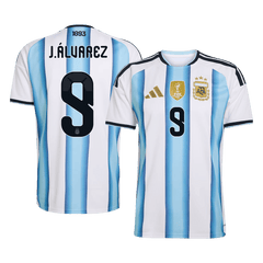 Męska koszulka Argentyny domowa J.ÁLVAREZ #9 – Mundial 2026 [PREMIUM]