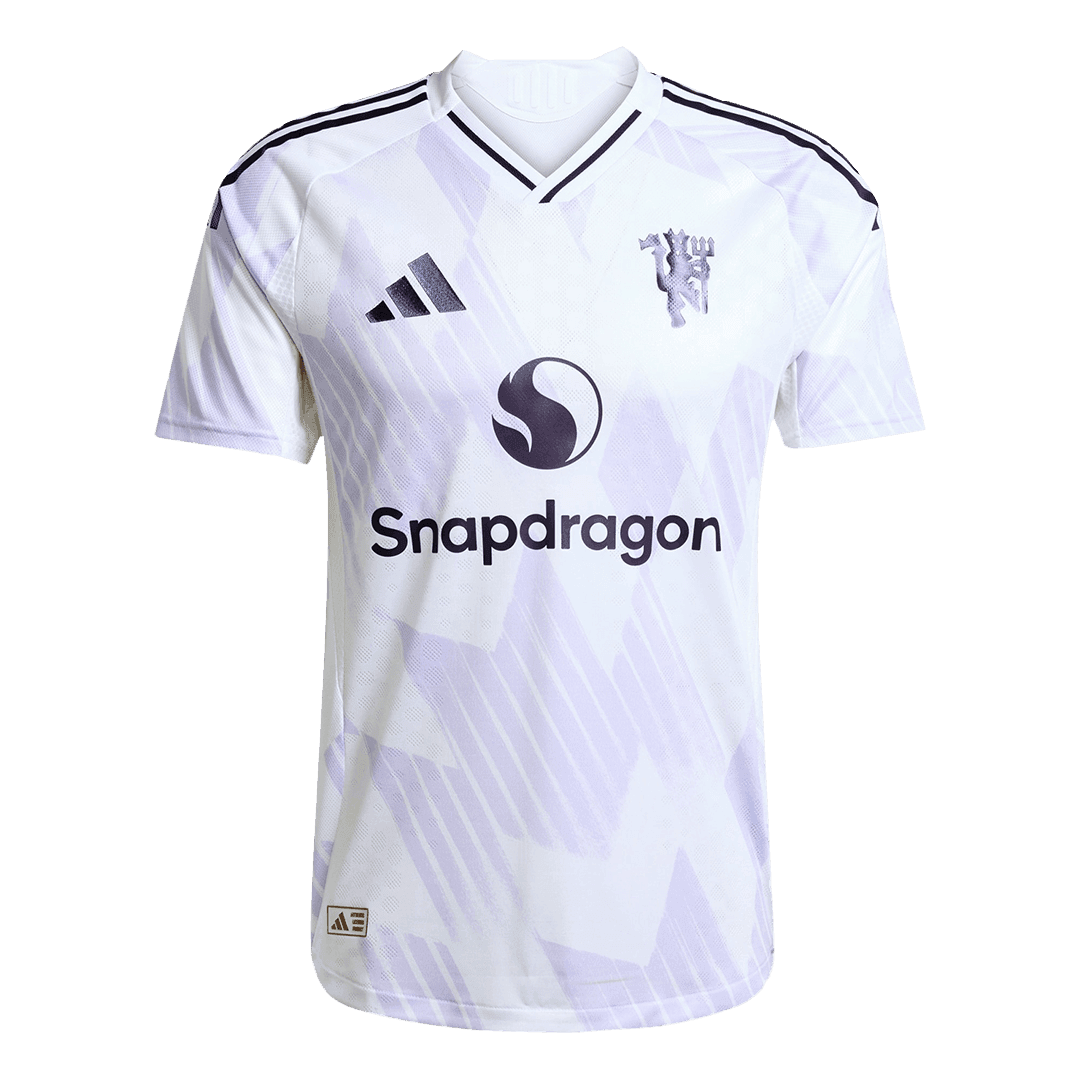 Męska Koszulka Wyjazdowa Manchester United B.FERNANDES #8 Wersja Piłkarska 2025/26 - Slim Fit - Topowe Koszulki Pilkarskie Sklep Internetowy