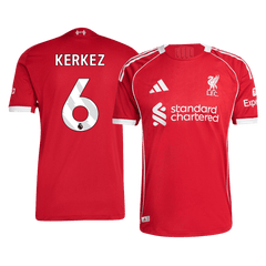 Męska Koszulka Domowa Liverpool KERKEZ #6 Wersja Piłkarska 2025/26 - Slim Fit - Topowe Koszulki Pilkarskie Sklep Internetowy