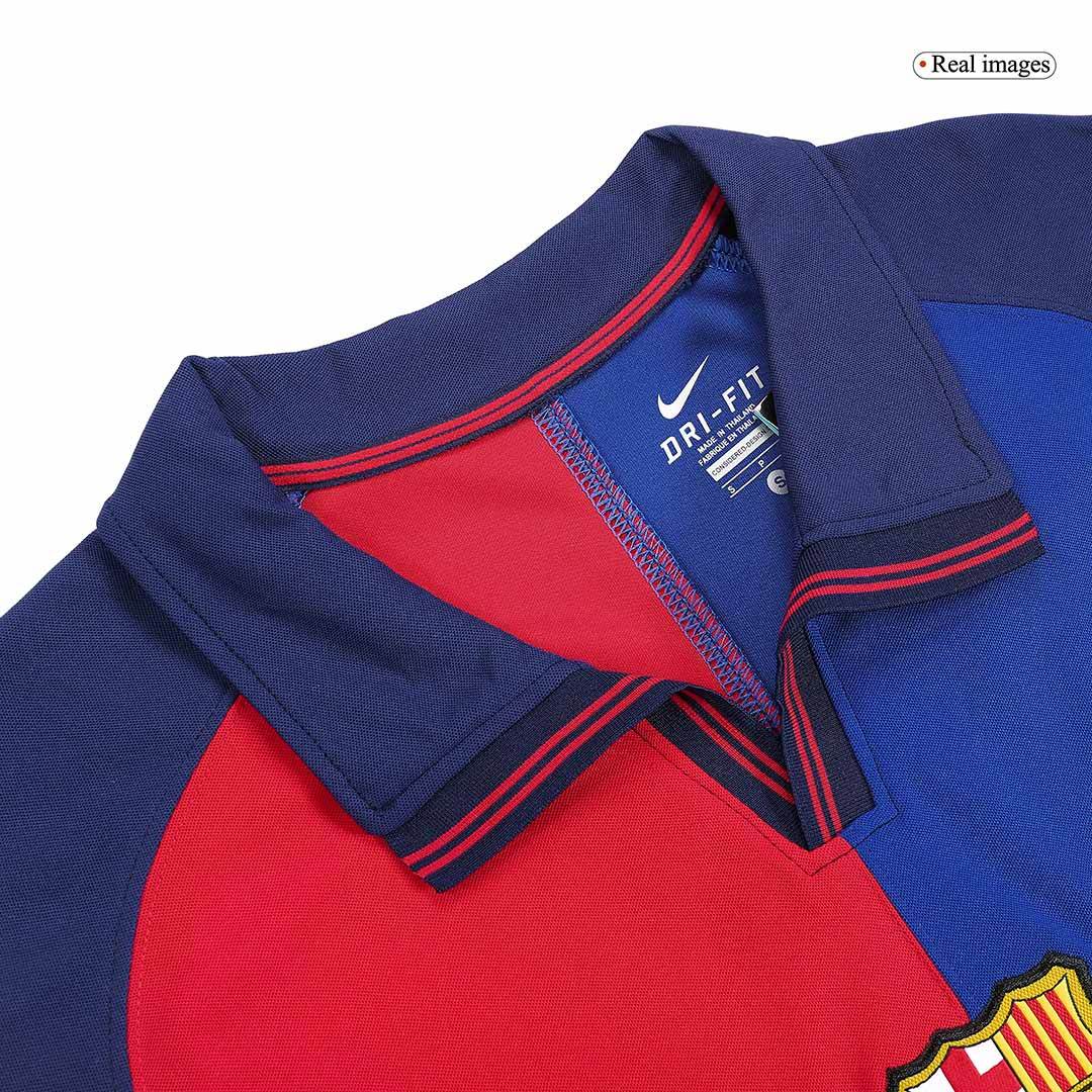 Koszulka Retro Domowa Barcelona KLUIVERT #9 1999/00 - 100th Anniversary - Topowe Koszulki Pilkarskie Sklep Internetowy