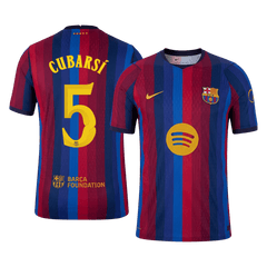 Męska koszulka Barcelony domowa CUBARSÍ #5 wersja zawodnicza 2026/27 - UCL
