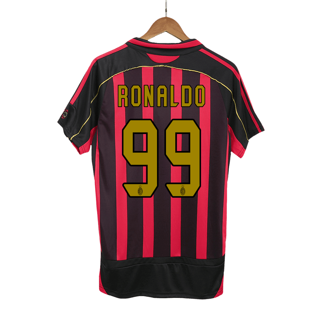 Męska koszulka retro AC Milan 06/07 domowa RONALDO #99 - Topowe Koszulki Pilkarskie Sklep Internetowy