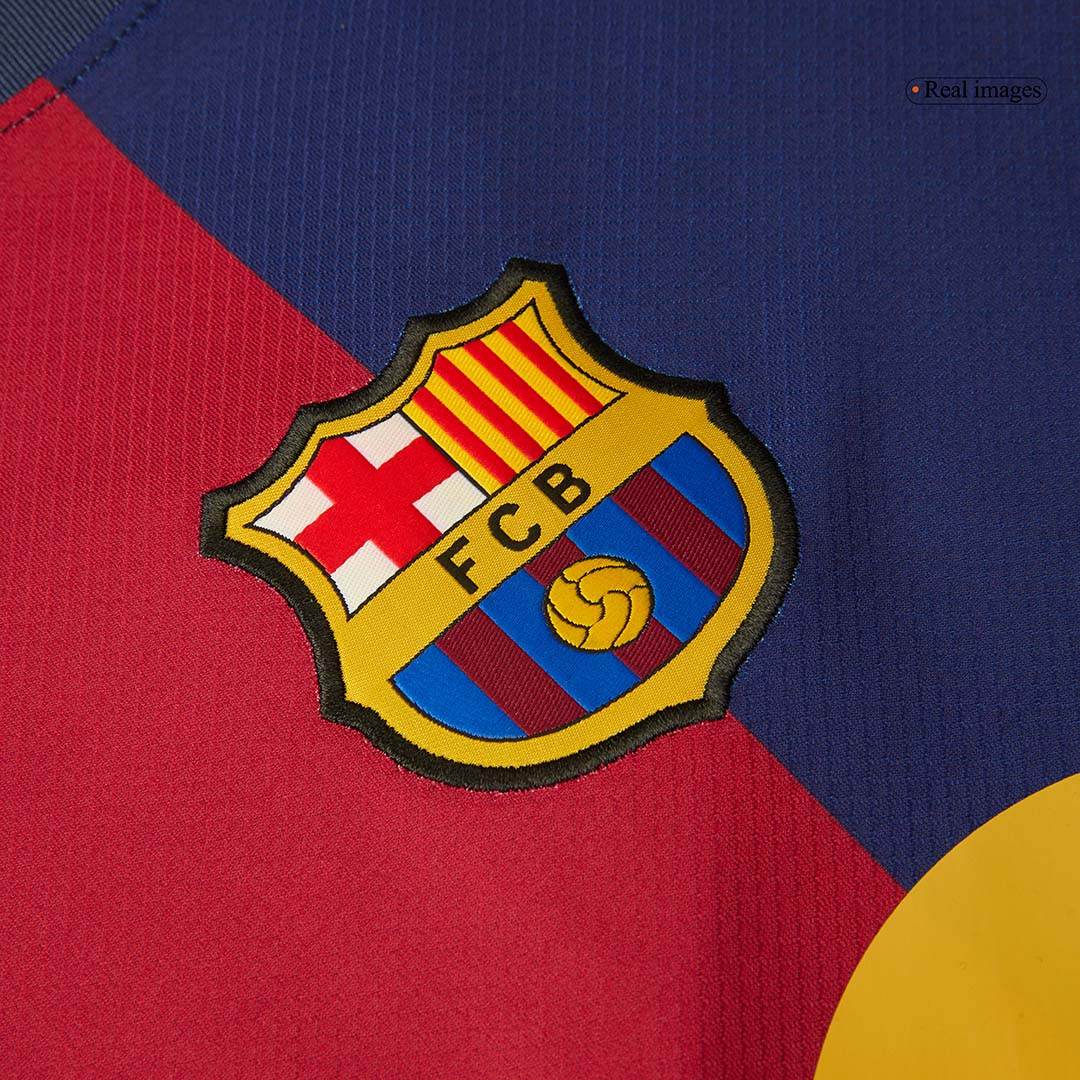 Męska koszulka piłkarska Barcelona Home 2024/25 - 125th Anniversary (Spotify Logo Without Text) - Topowe Koszulki Pilkarskie Sklep Internetowy