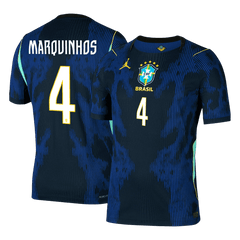 Męska koszulka Brazylii wyjazdowa MARQUINHOS #4 wersja zawodnicza - Mundial 2026