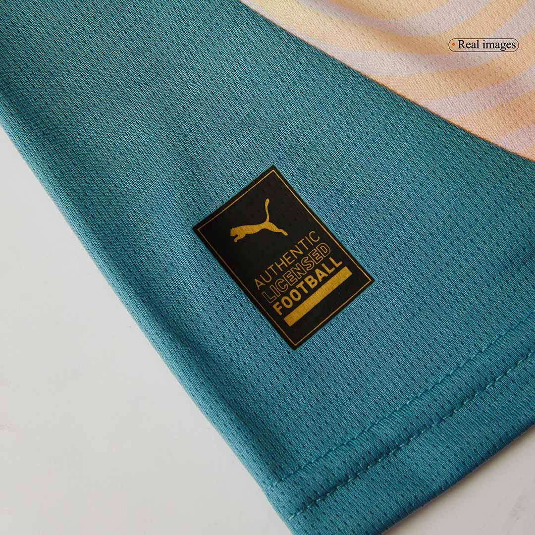 Wysokiej jakości komplet koszulek piłkarskich Manchester City Fourth Away (koszulka + spodenki) 2024/25 dla dzieci - Topowe Koszulki Pilkarskie Sklep Internetowy