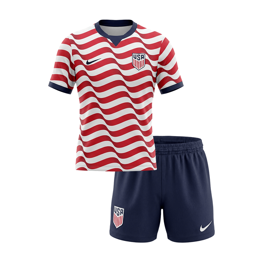 Dziecięcy Zestaw Domowa USA (Koszulka+Spodenki) World Cup 2026