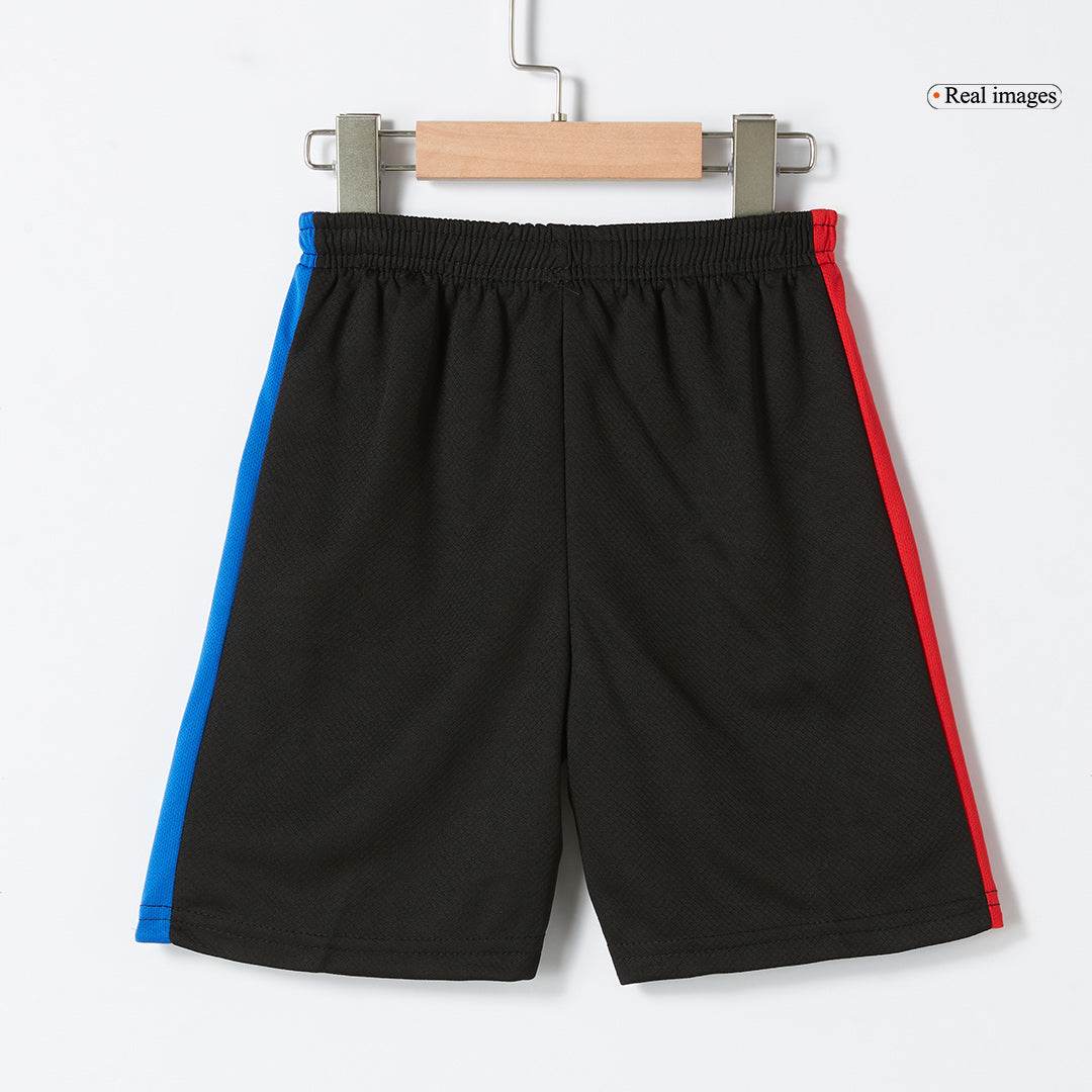 Zestaw Piłkarski Dla Dzieci Barcelona Away (Koszulka+Spodenki) 2024/25 - Spotify Logo without Text - Topowe Koszulki Pilkarskie Sklep Internetowy