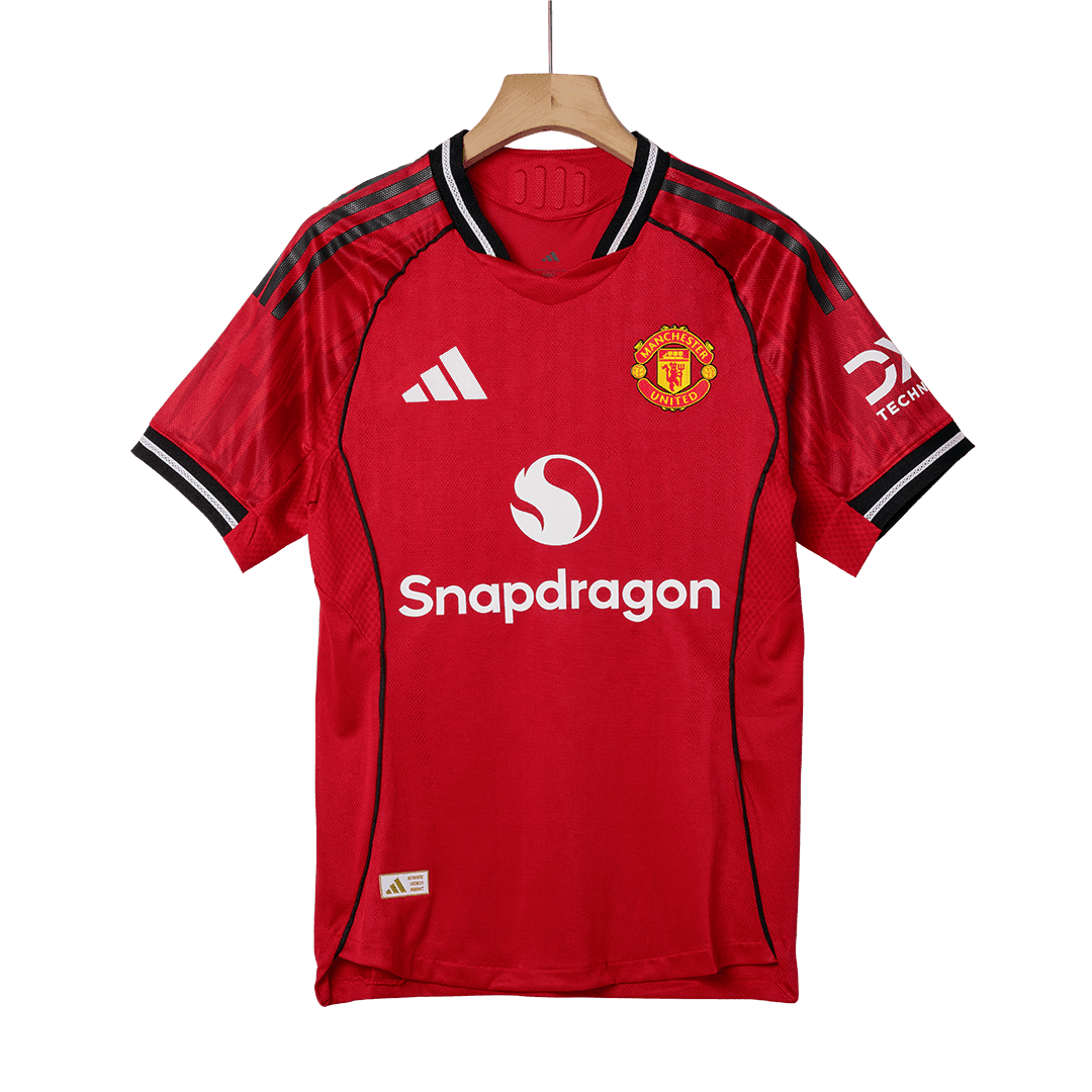 Męska Koszulka Domowa Manchester United Wersja Piłkarska 2025/26 - Slim Fit - Topowe Koszulki Pilkarskie Sklep Internetowy