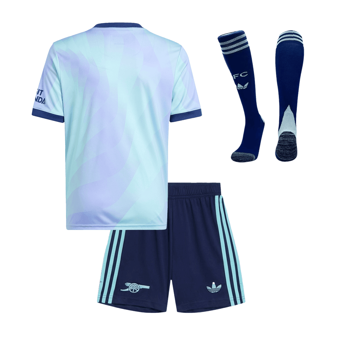 Koszulka piłkarska dla dzieci Arsenal Trzecia Wyjazdowa (Koszulka+Szorty+Skarpety) 2024/25 - Topowe Koszulki Pilkarskie Sklep Internetowy