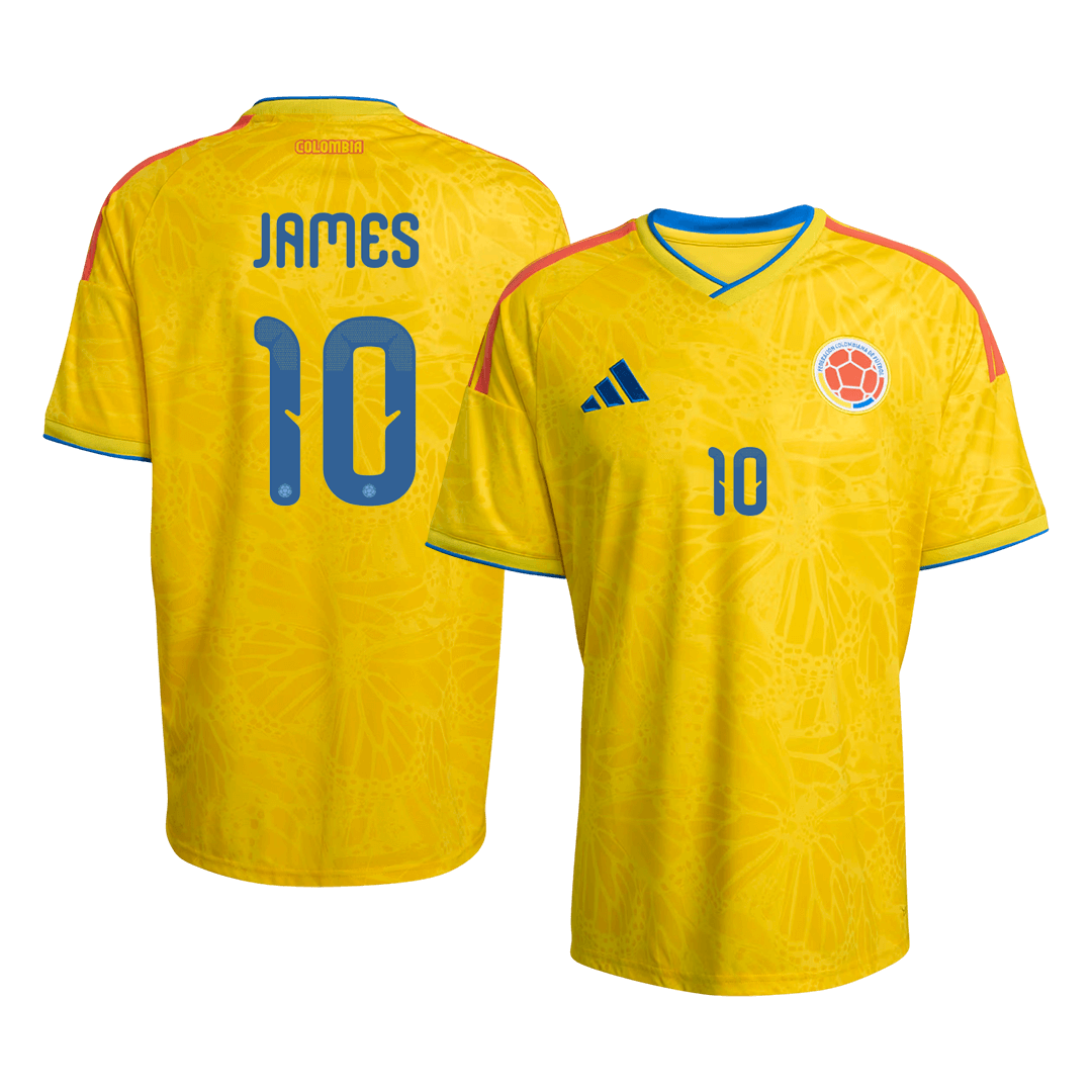 Męska Koszulka Domowa Colombia JAMES #10 World Cup 2026